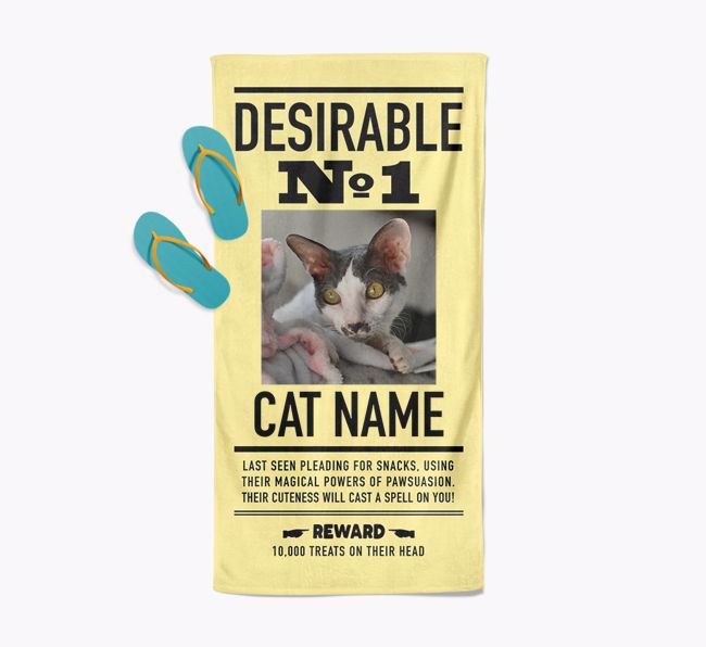 'Desirable No. 1' - Personalised {breedFullName} Towel